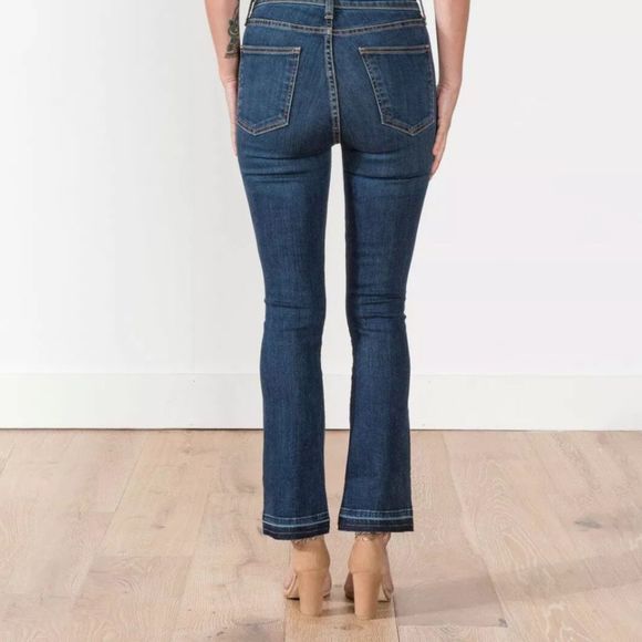 NEW Veronica Beard Carolyn High-Rise Baby Boot Cut Ankle Jeans — SZ 25 / US 0 - Picture 10 of 11